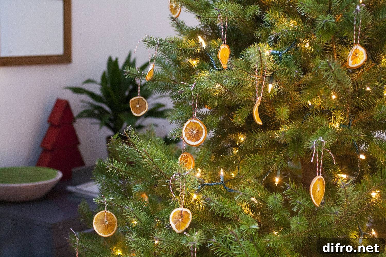 Homemade orange ornaments