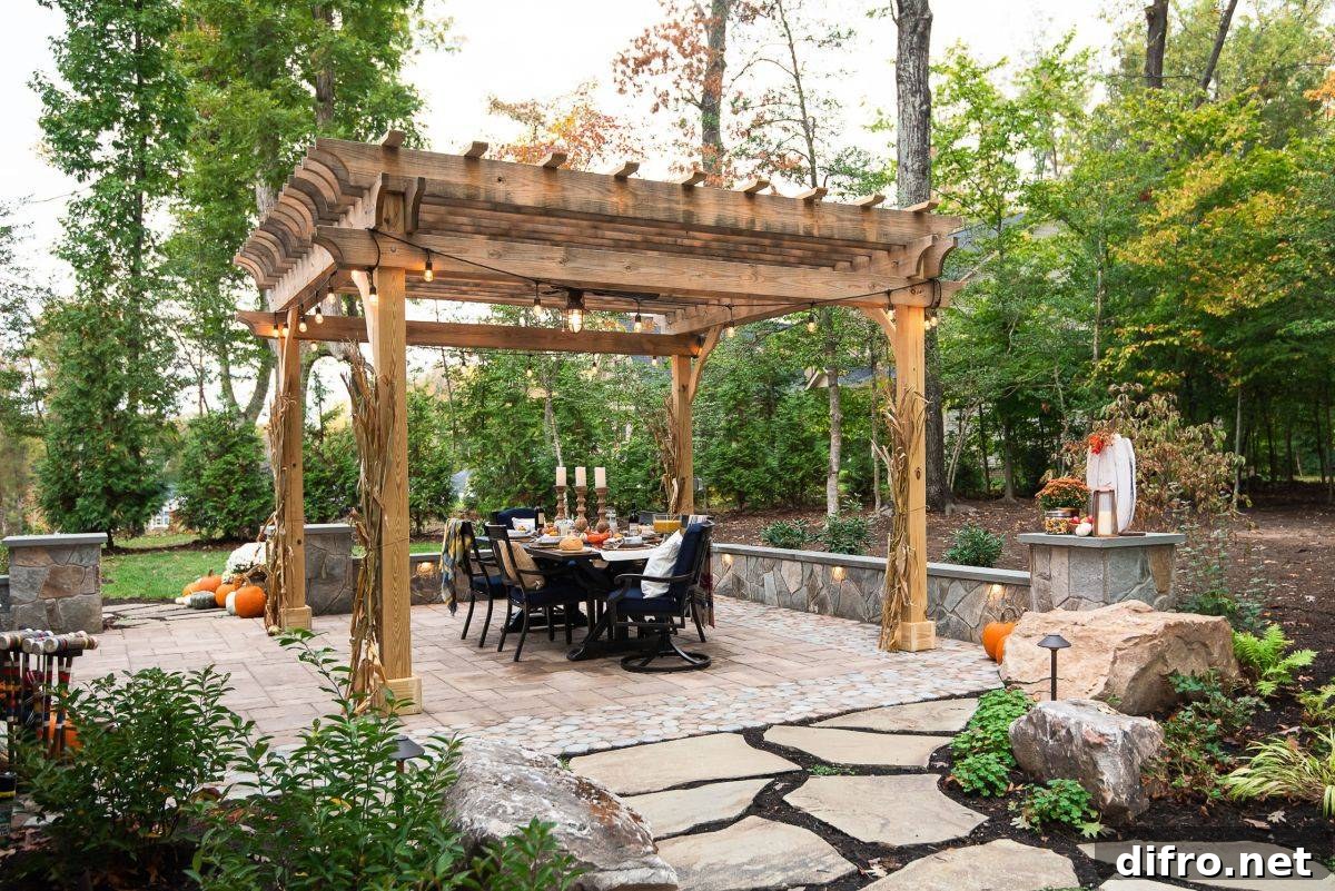 Outdoor Thanksgiving setup