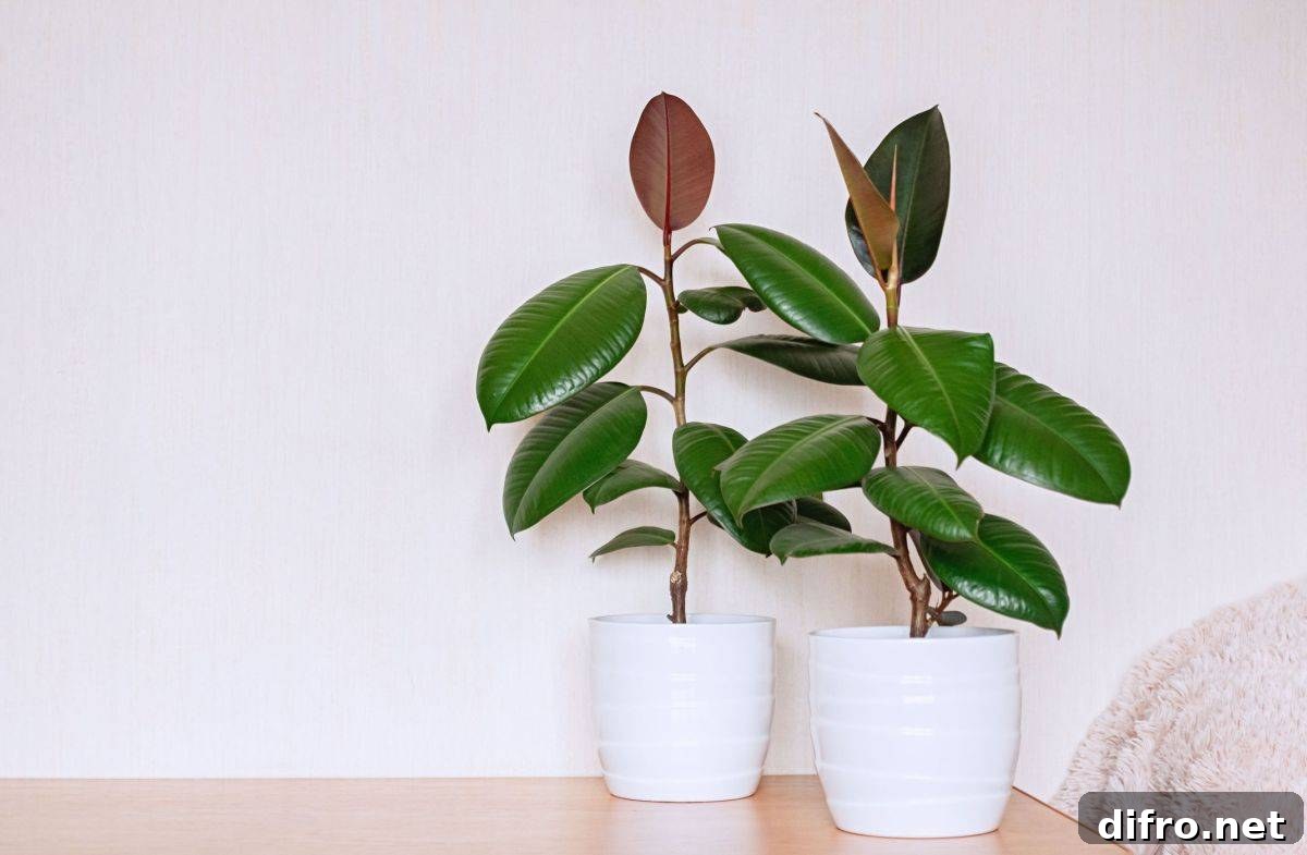 Rubber plants need a touch more care than other indoor plants on the list