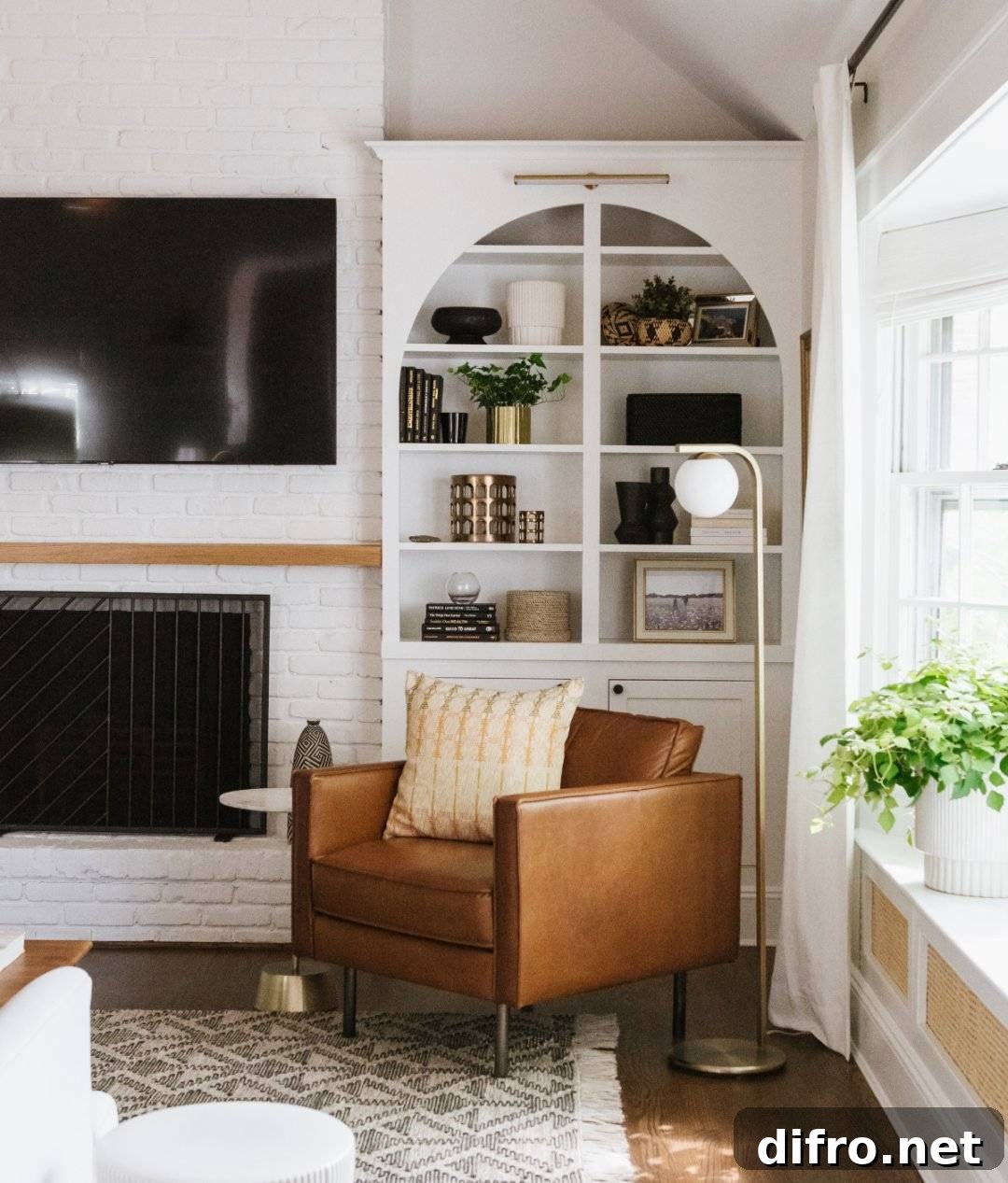 Modern and refined reading nook