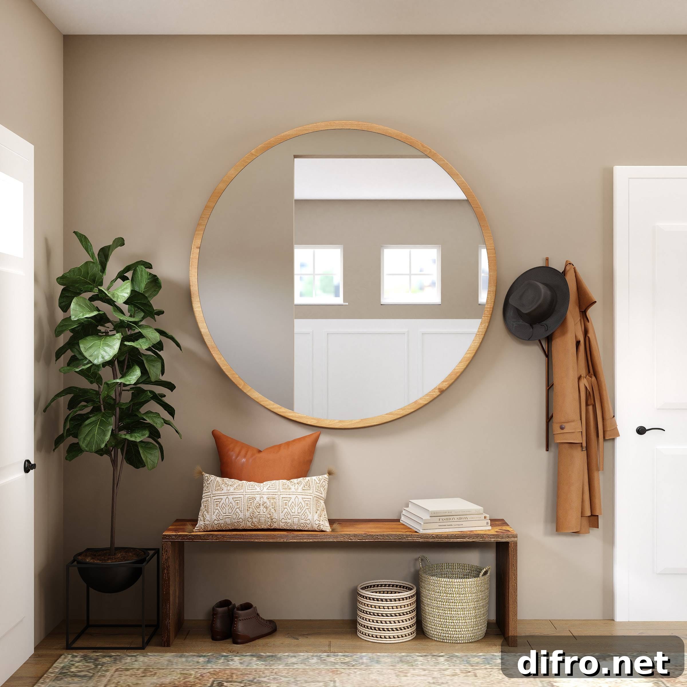 Natural textures in foyer