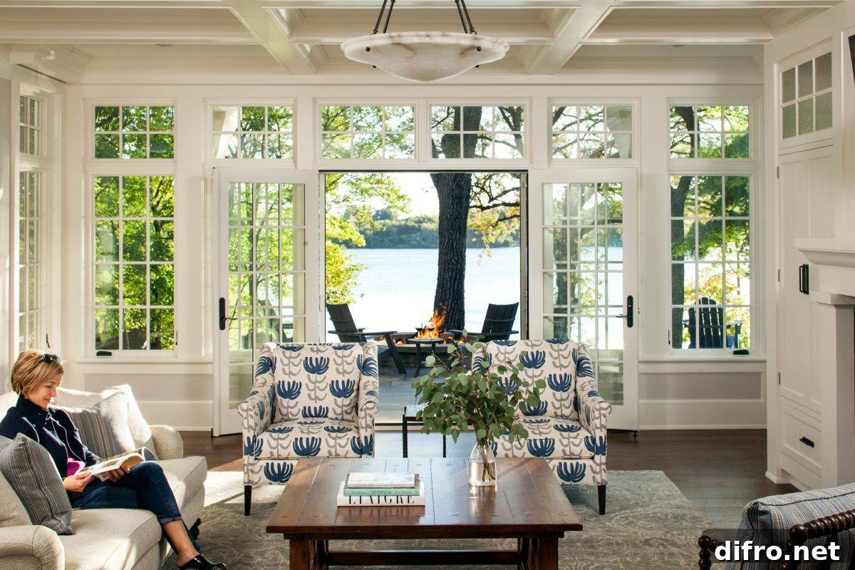 Ushering in the outdoors with glass windows makes a lovely visual statement