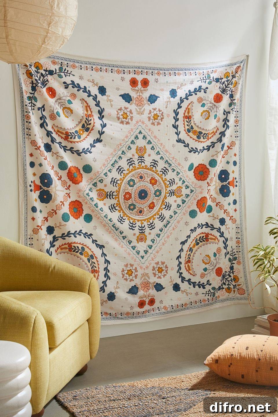 Colorful boho tapestry