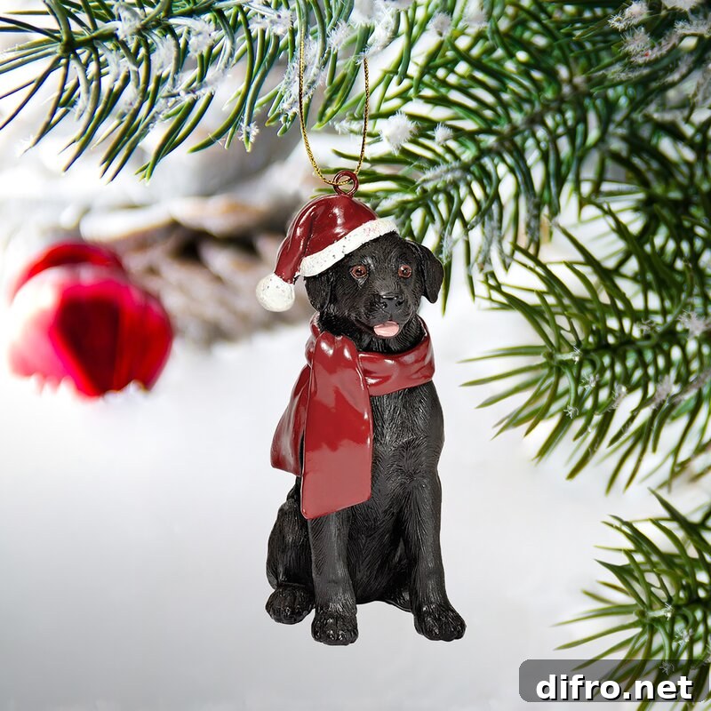 Labrador dog Christmas ornament