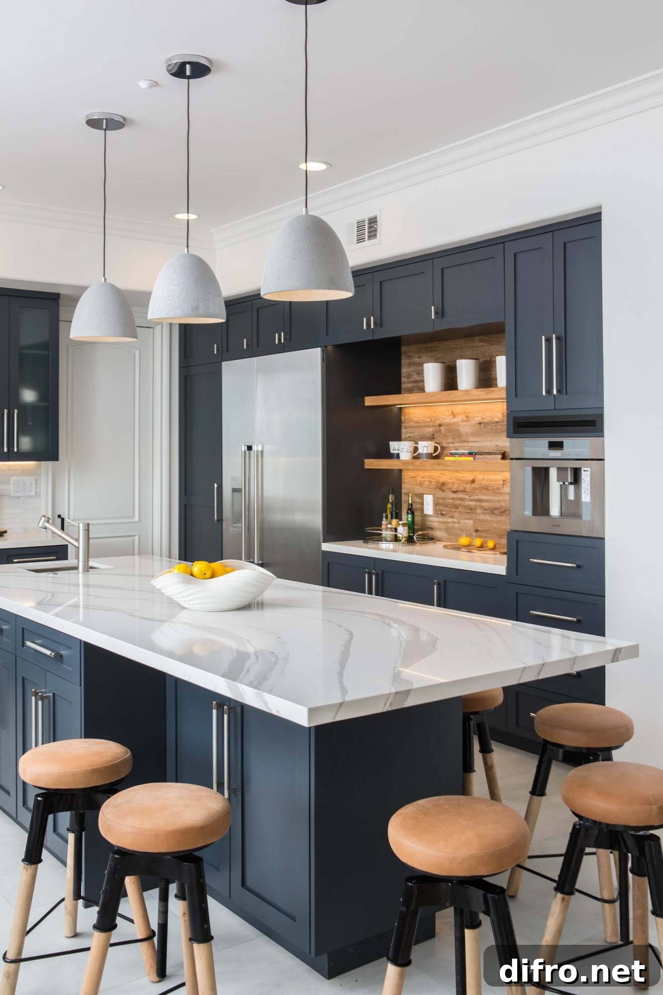 Dark and moody kitchen