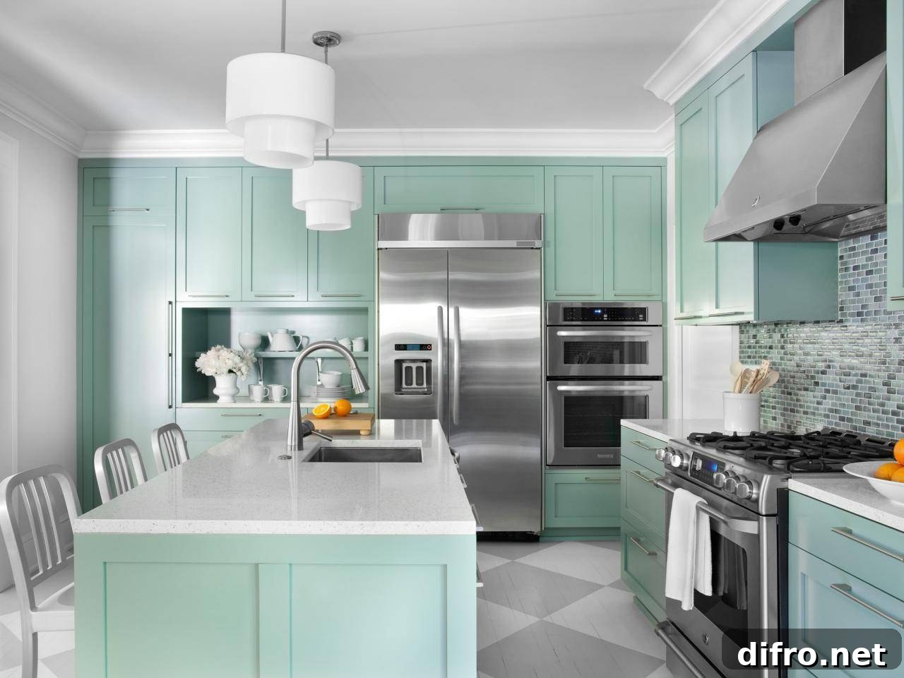 Light green kitchen