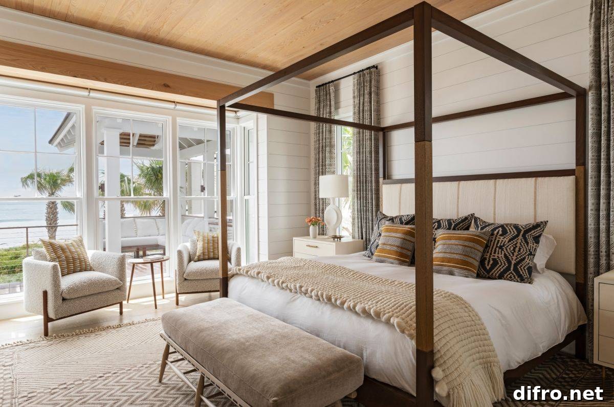 Minimal modern beach bedroom