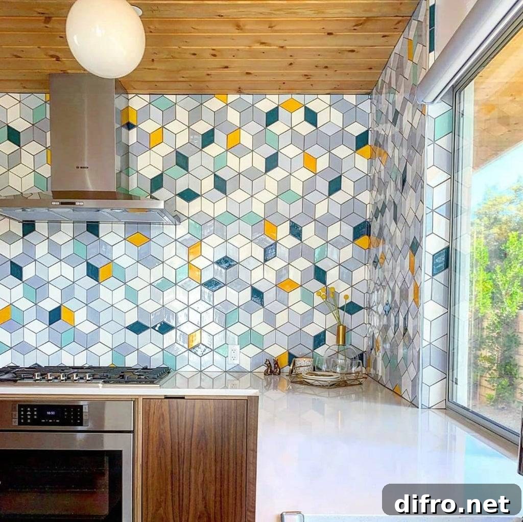 Fresh colors and geometric shapes