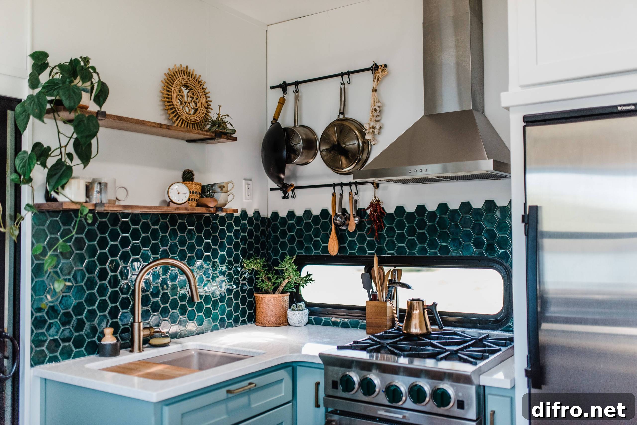 Hexagon tile in a rich jewel tone