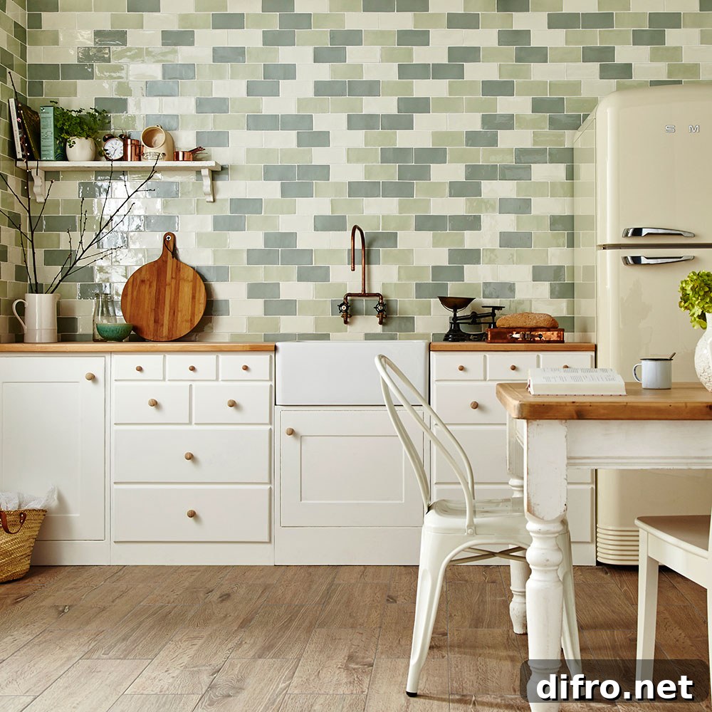Combination of muted green tones