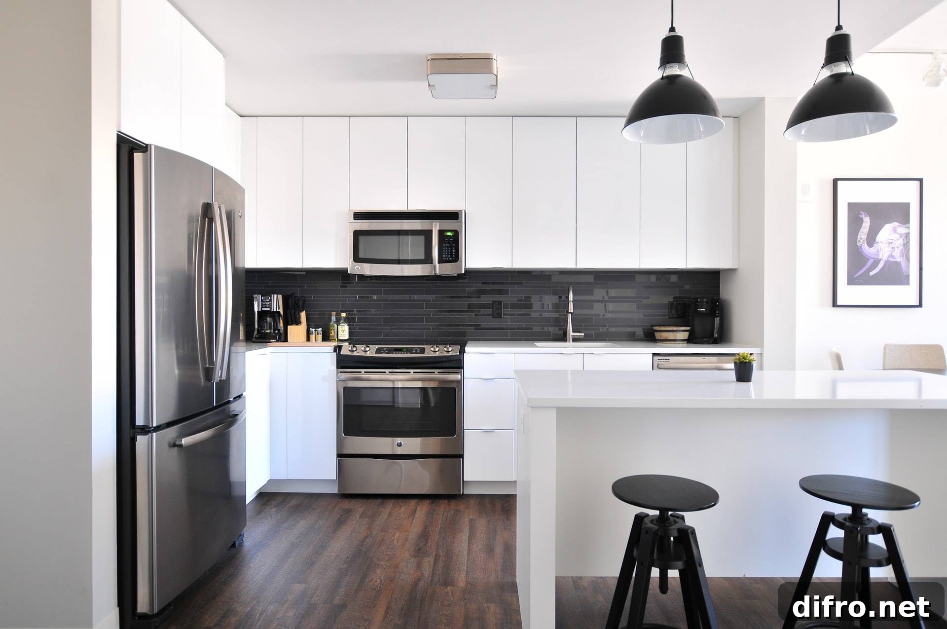 Elegant black backsplash