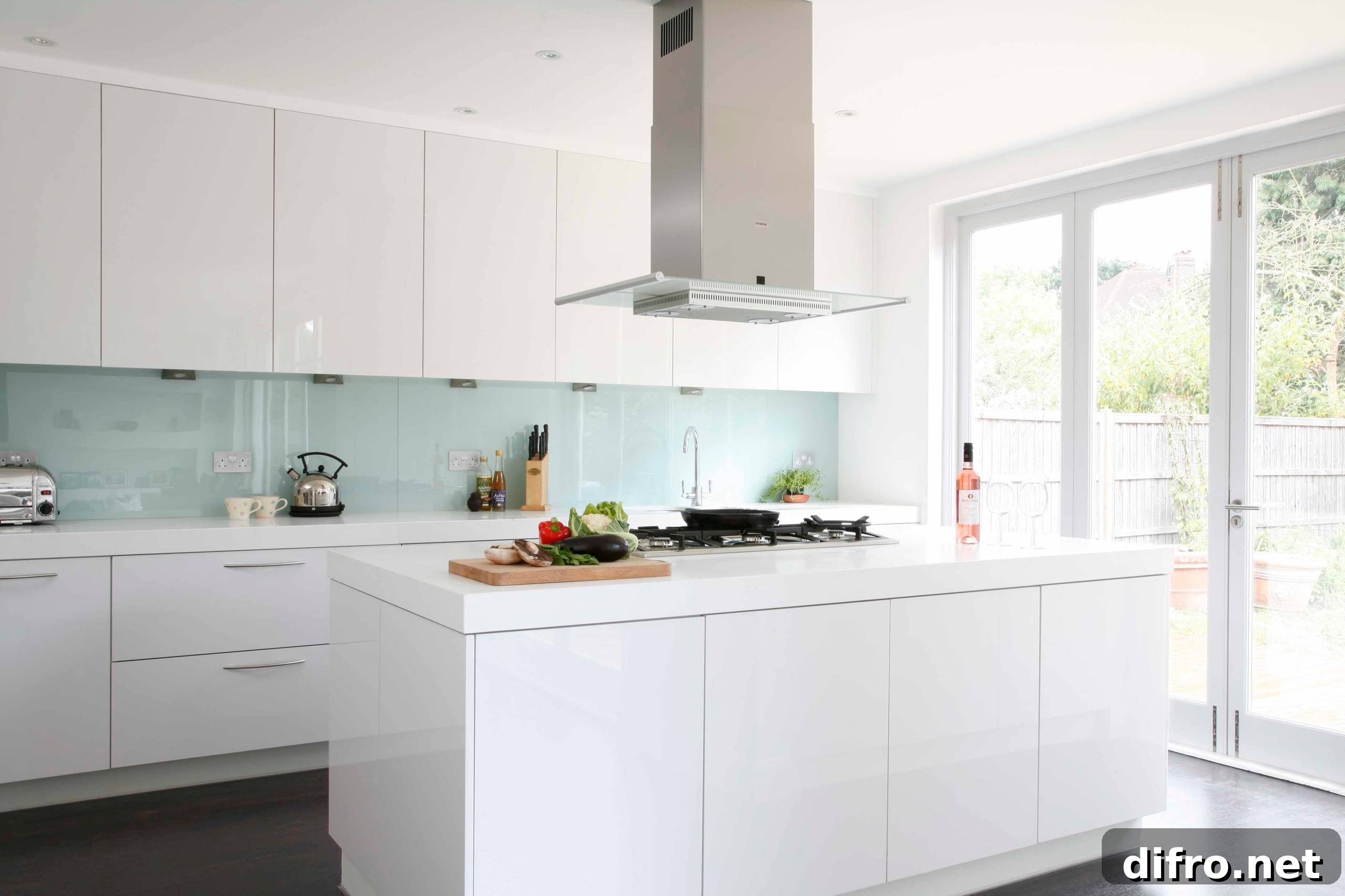 Light kitchen with fresh backsplash