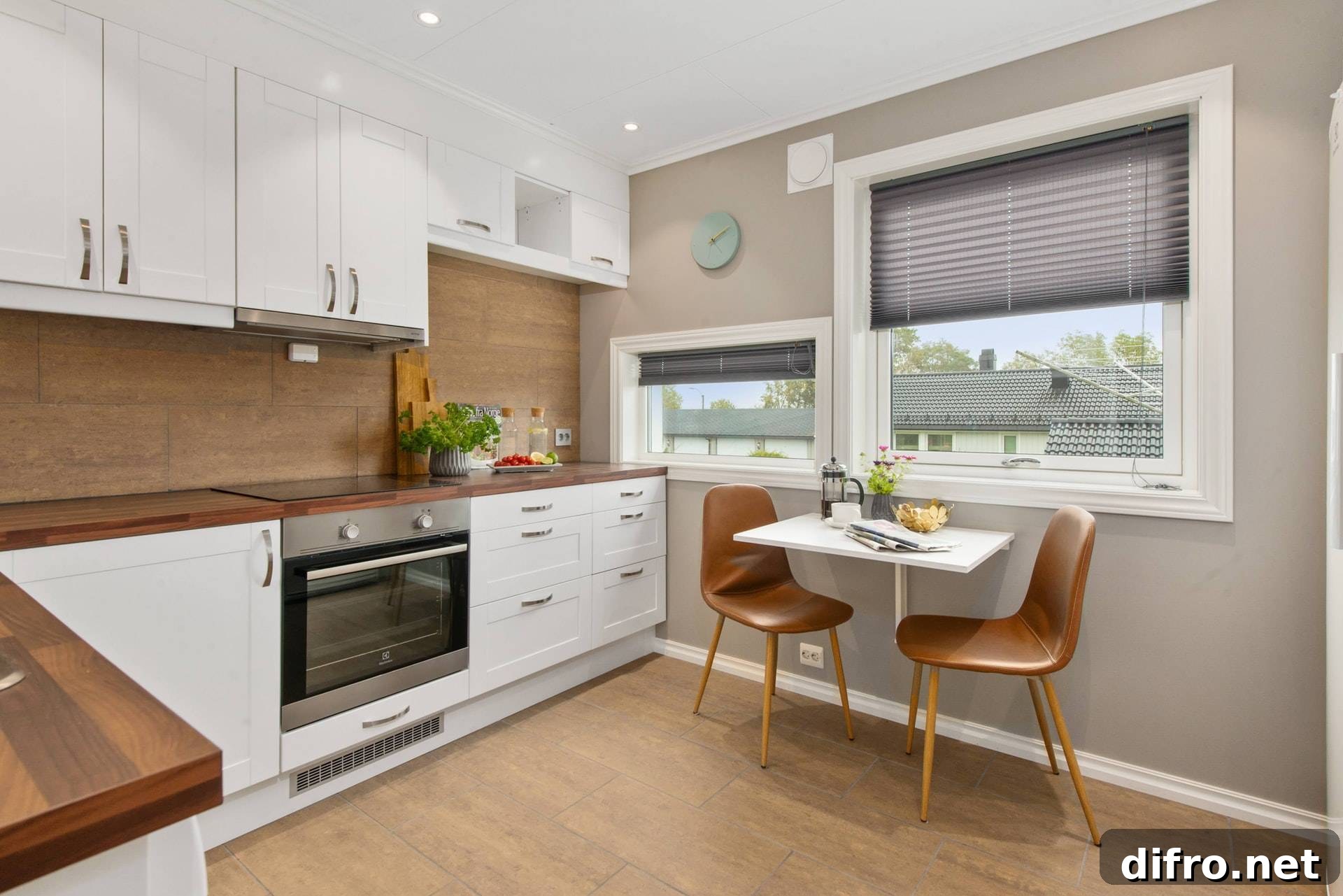 Modern yet charming small kitchen