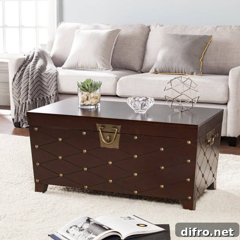 Coffee table with hidden storage