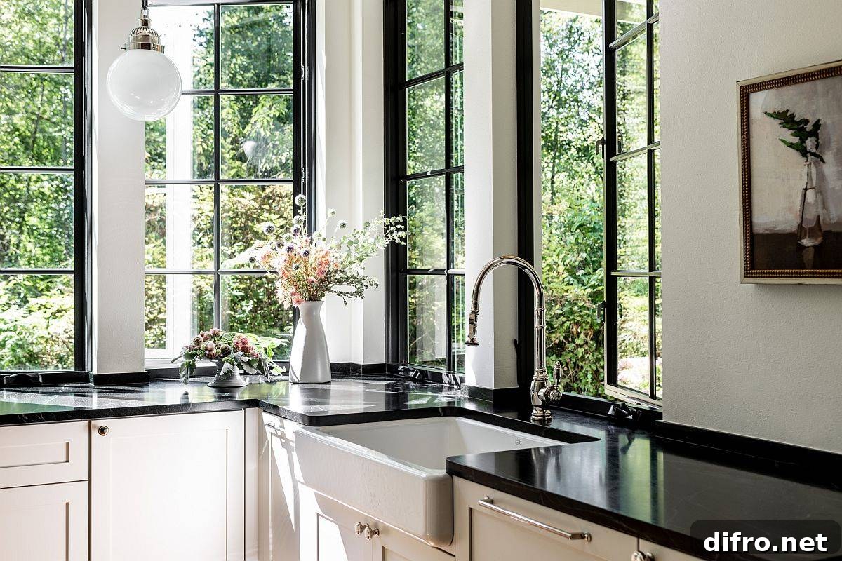 Drop-in sink installed in a kitchen