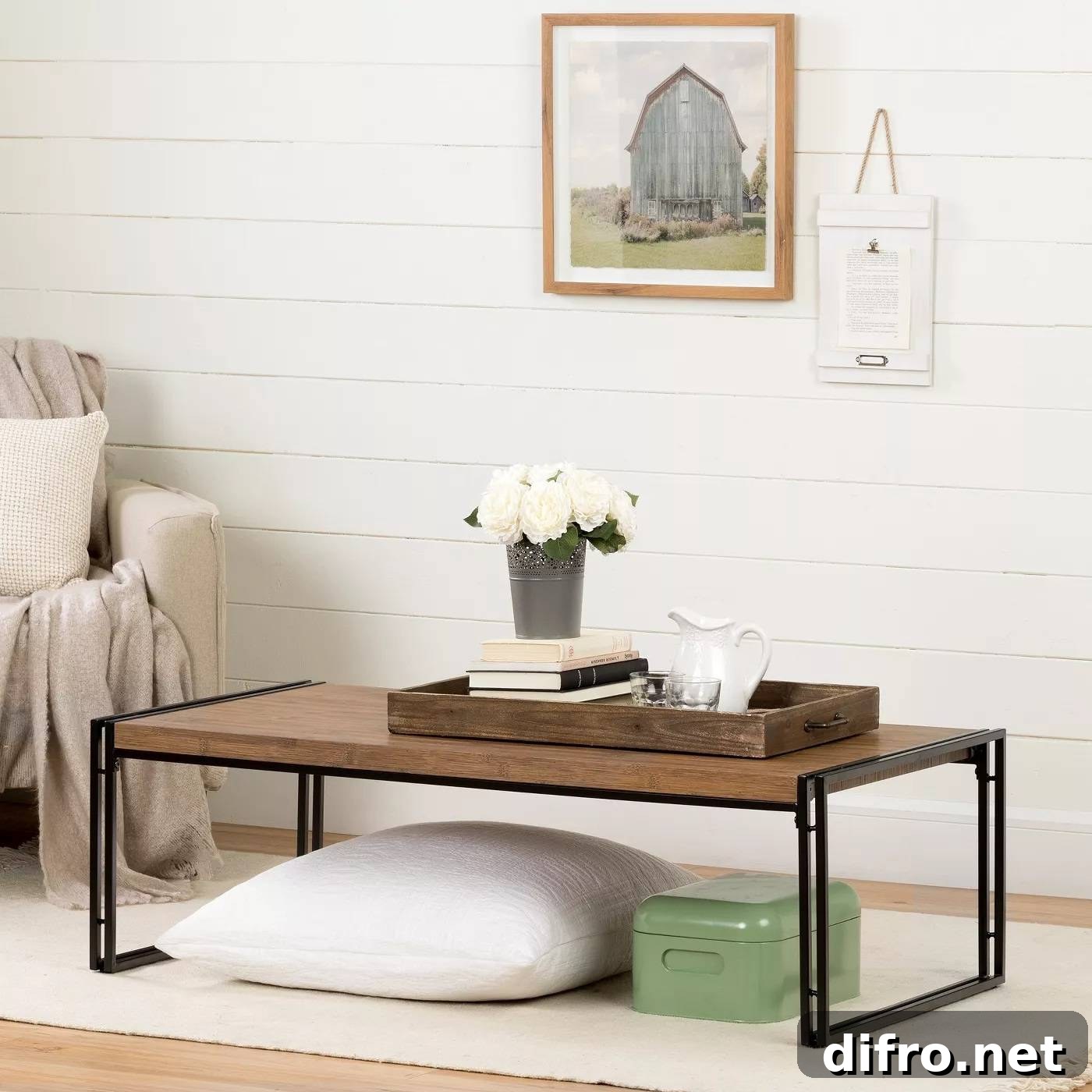 Symmetry coffee table with clean modern lines