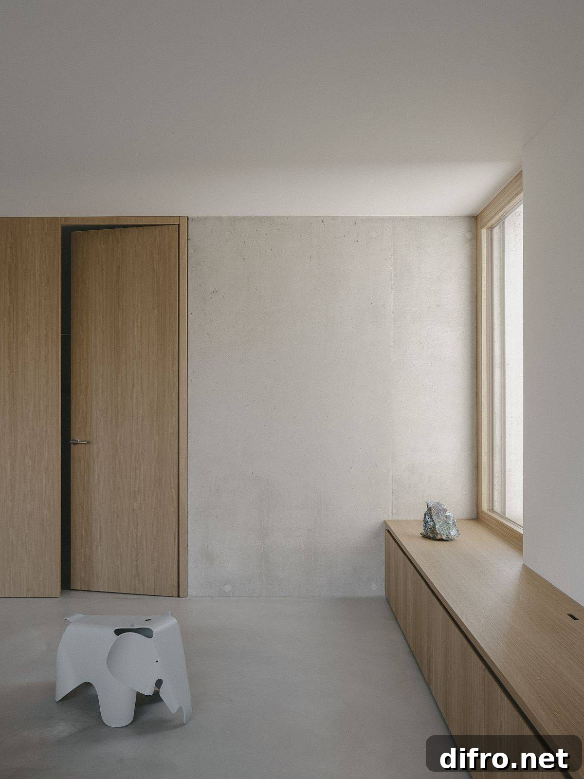 Custom built-in wooden bench with storage