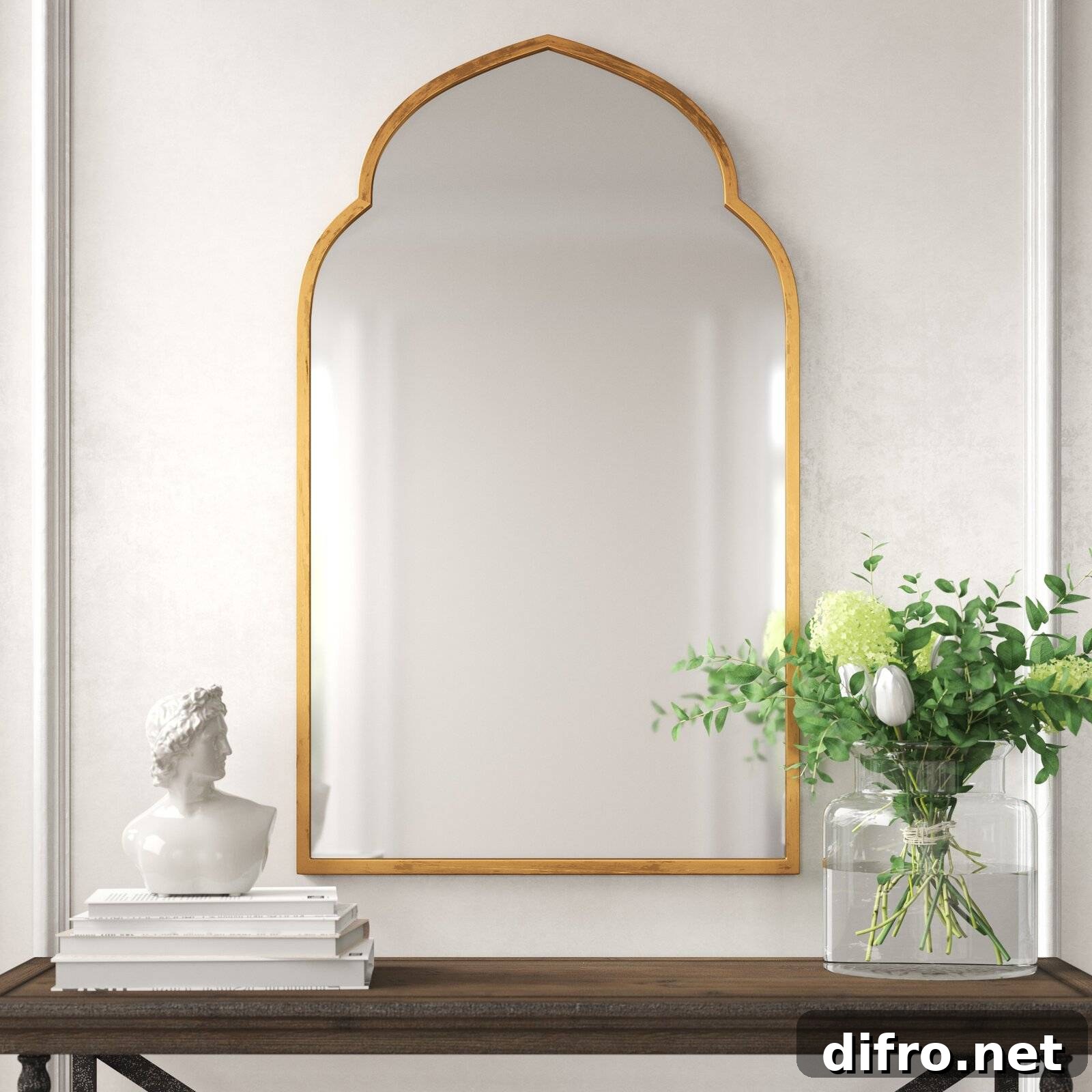Distressed accent mirror