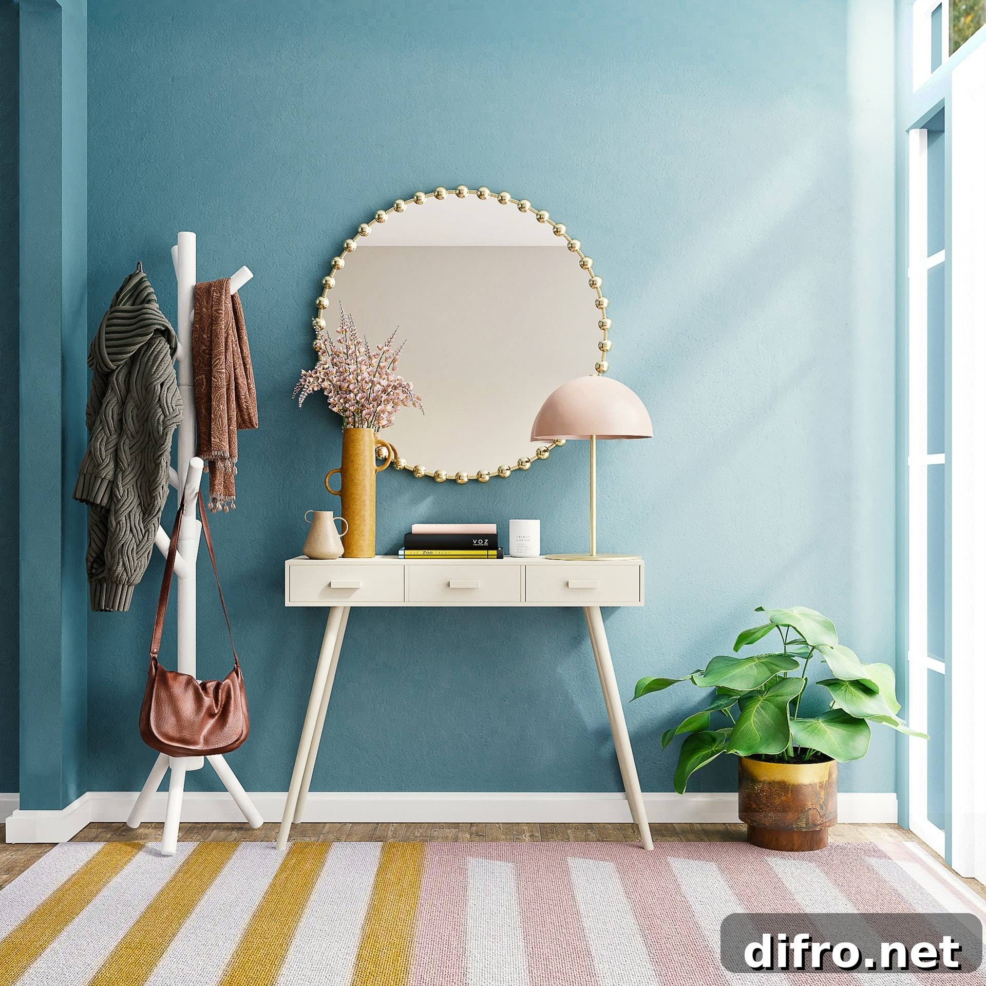 Interior featuring modern blue tones
