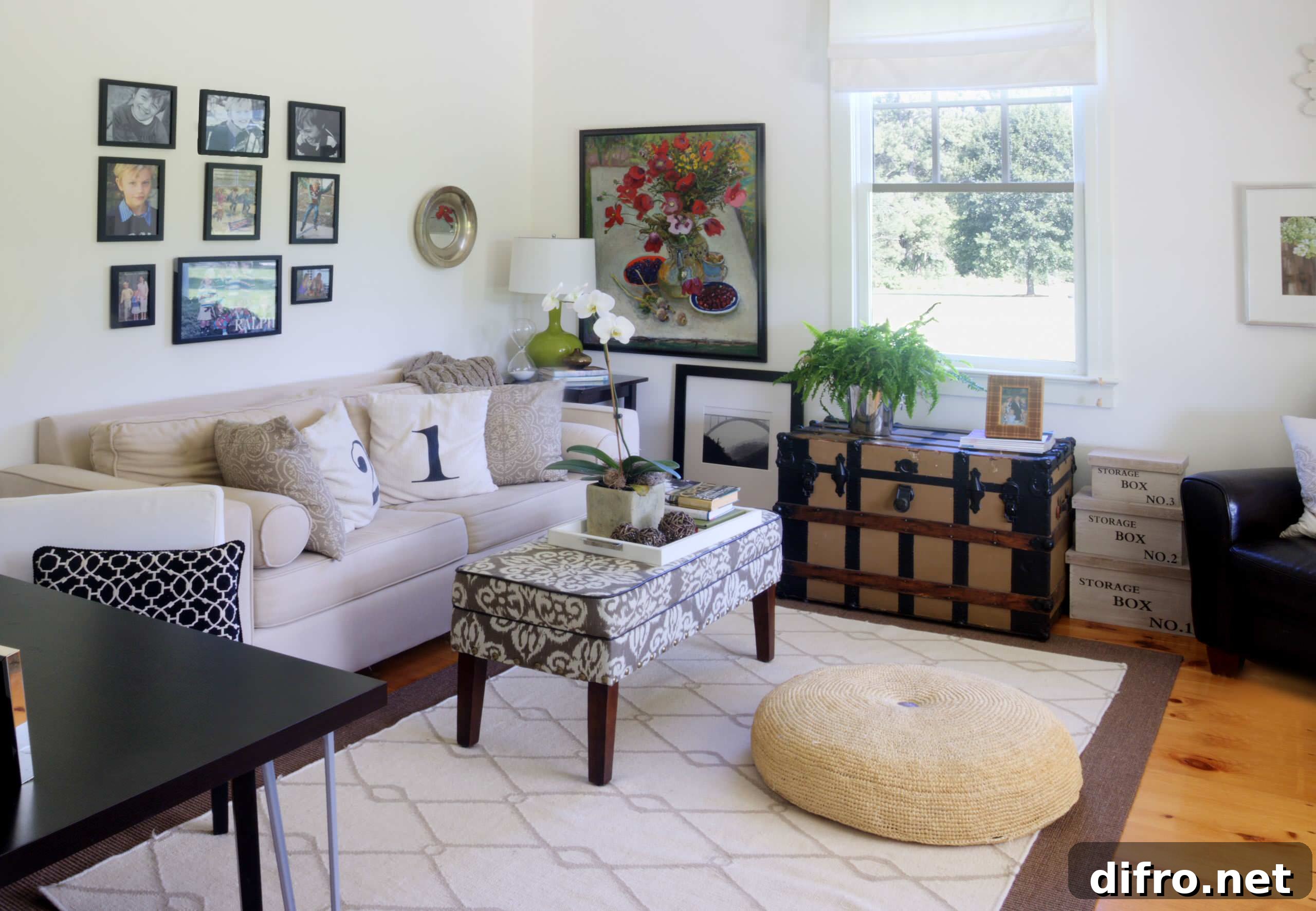 Repurposed furniture is a signature feature of country chic