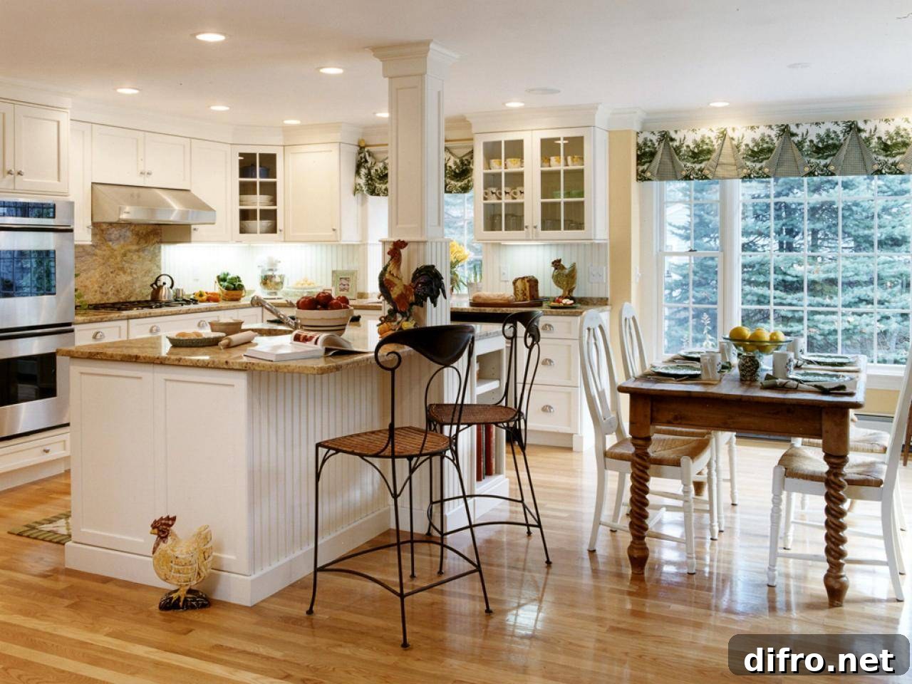 Country chic kitchen with rustic details