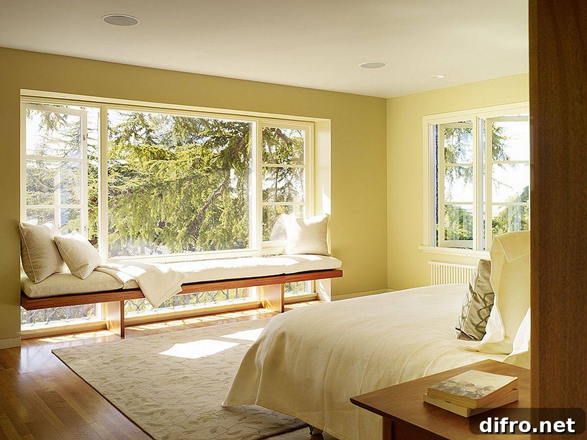 Bedroom Window Seat Ideas for a Relaxing Reading Nook 11 Minimal window bench without storage