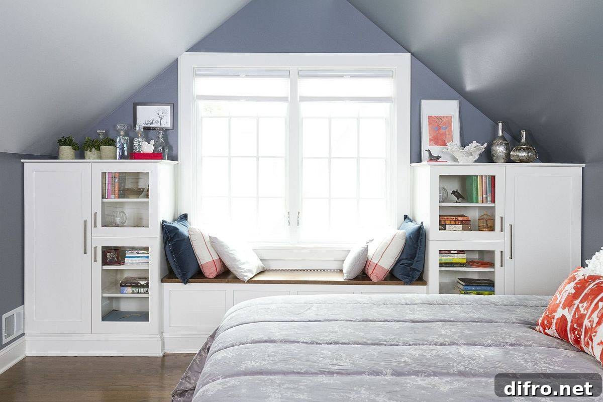 Bedroom Window Seat Ideas for a Relaxing Reading Nook 4 Small contemporary bedroom with window seat