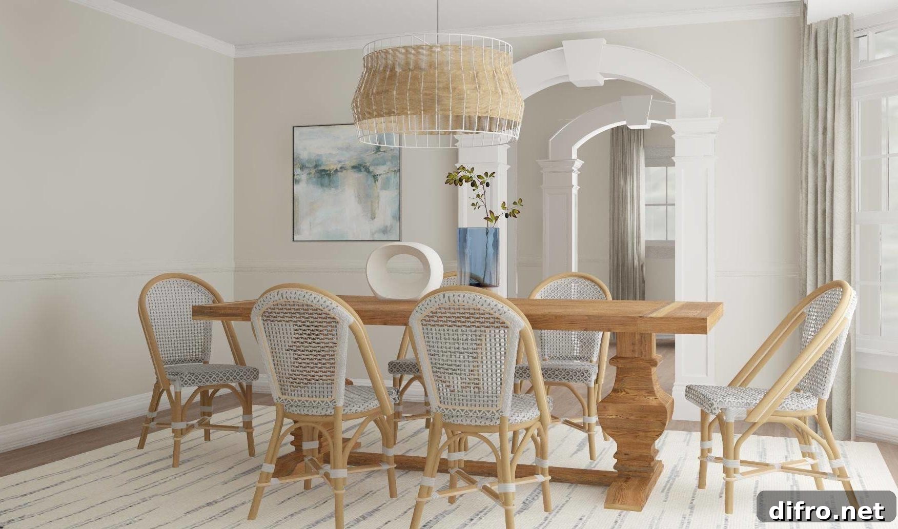 Authentic rattan chairs for the Provence vibe