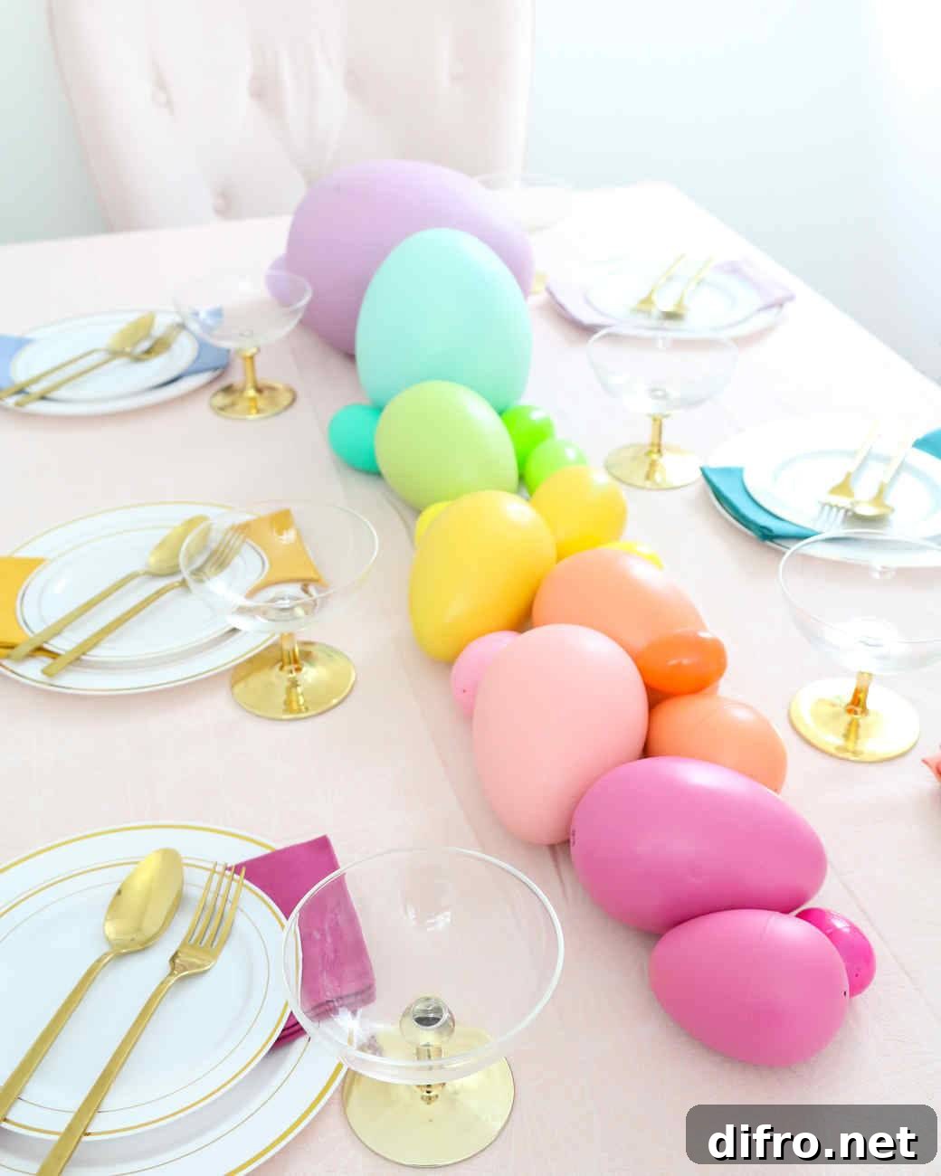 Colorful centerpiece for Easter