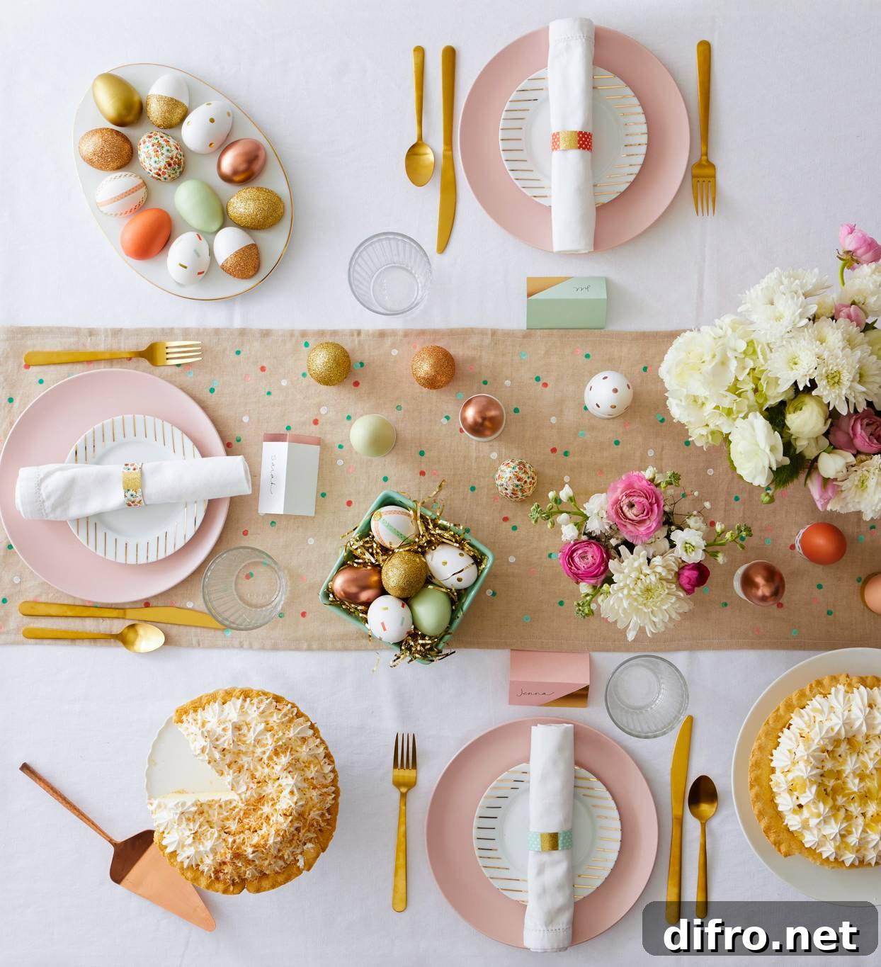 Adorable table setting for Easter