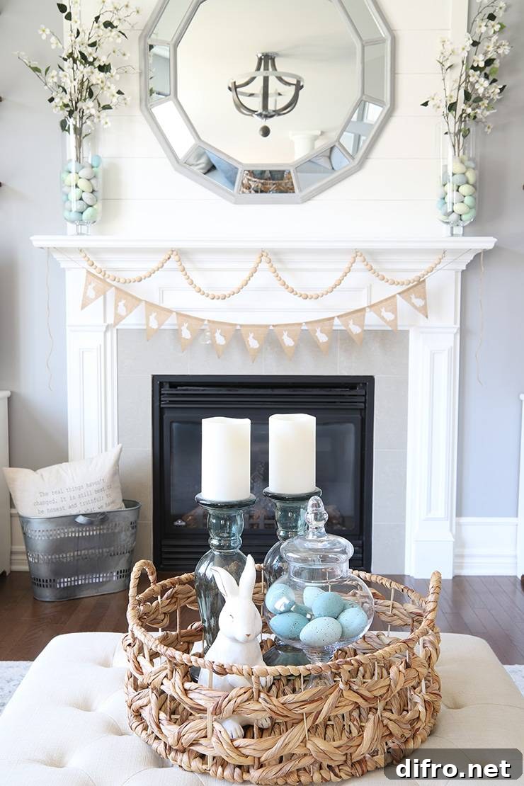 Easter eggs in an apothecary jar