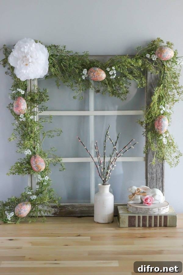 Decorative garland with Easter eggs