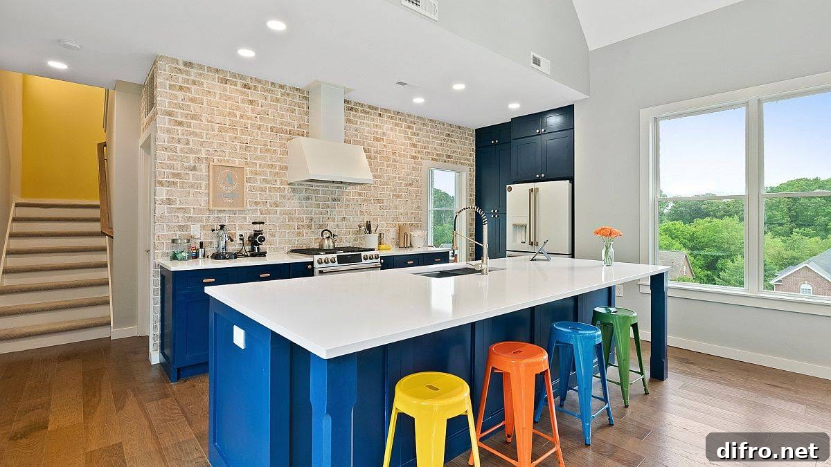 Modern kitchen with natural light
