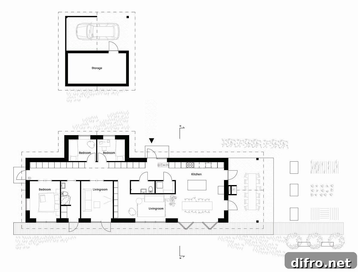 Floor plan of the Vallda House