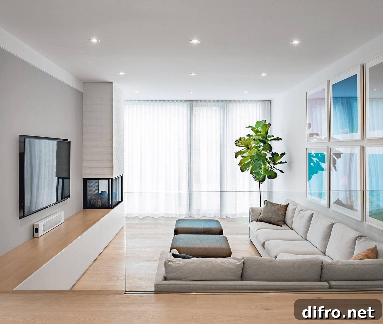 Modern sunken living room