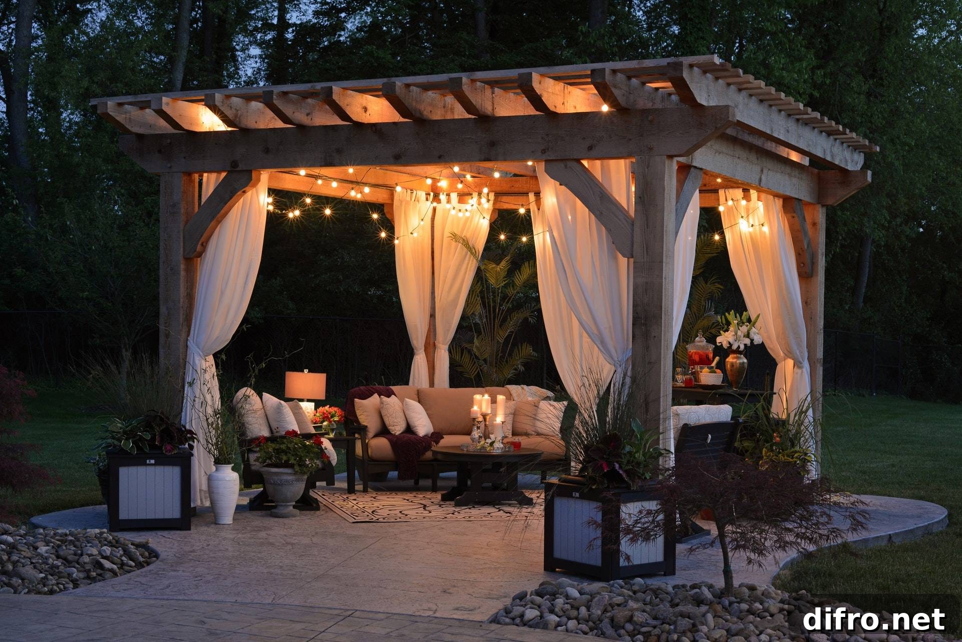 Patio with seating