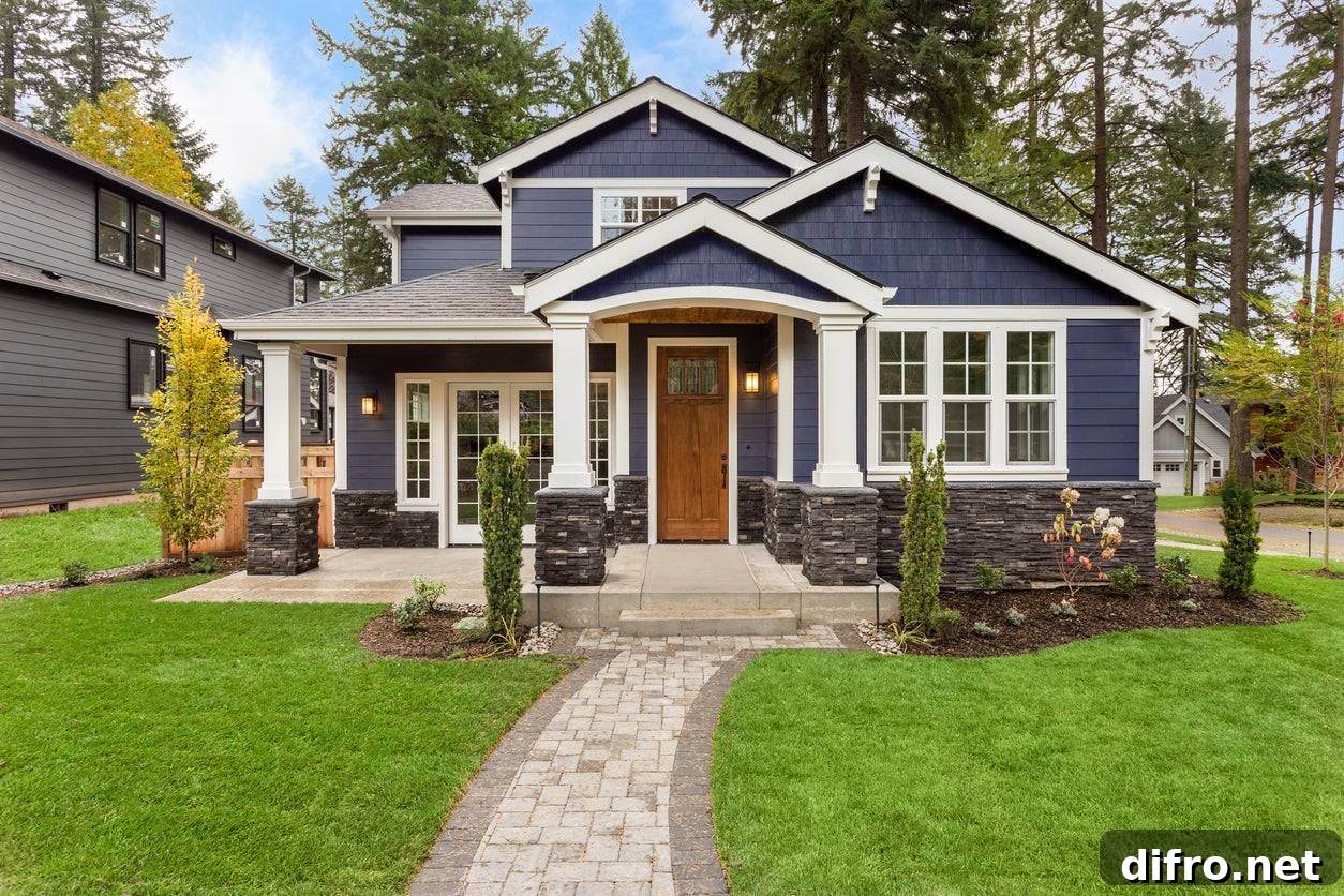 Blue-gray house exterior