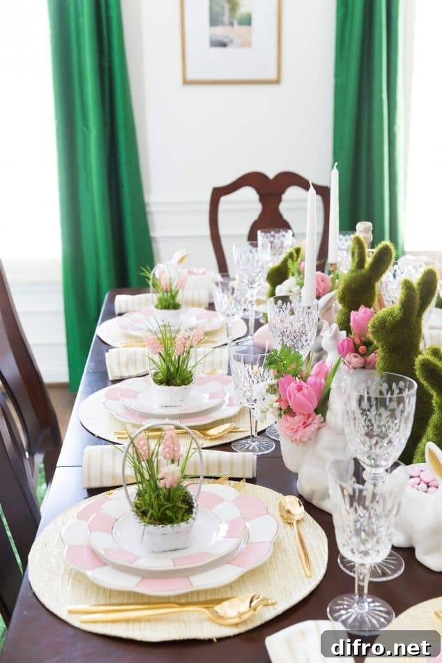 Magnificent bunny centerpiece for spring