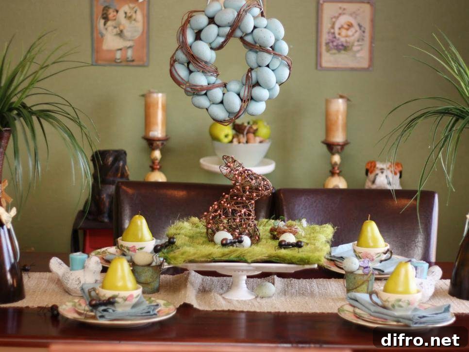 Charming bunny centerpiece
