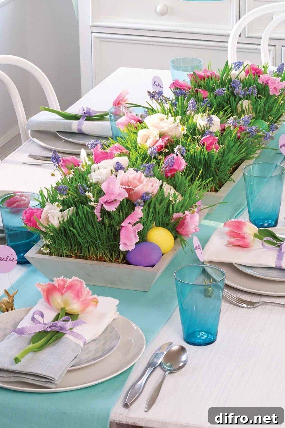 Wheat grass centerpiece