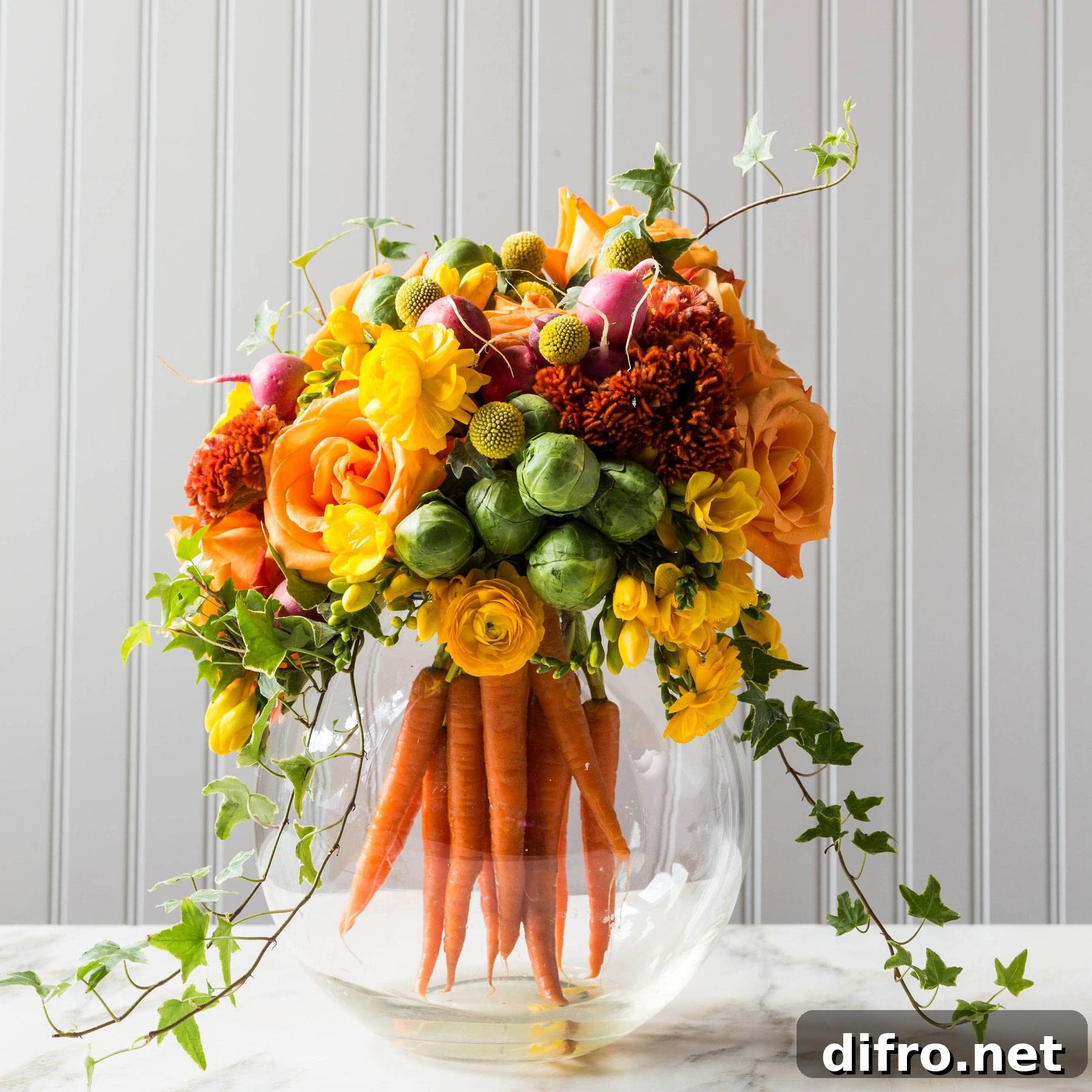 Carrot centerpiece for elegance