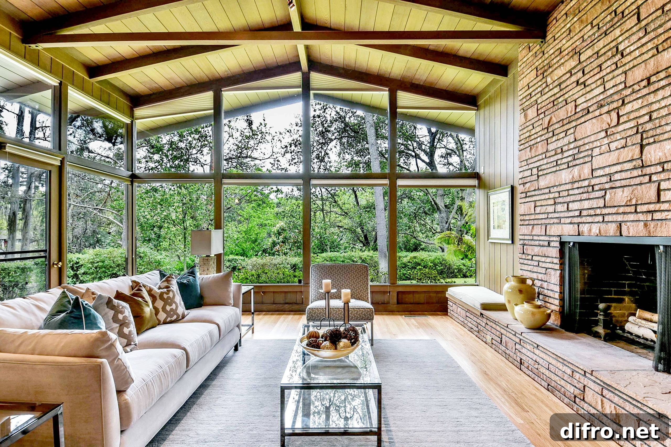 Rustic cozy sunroom