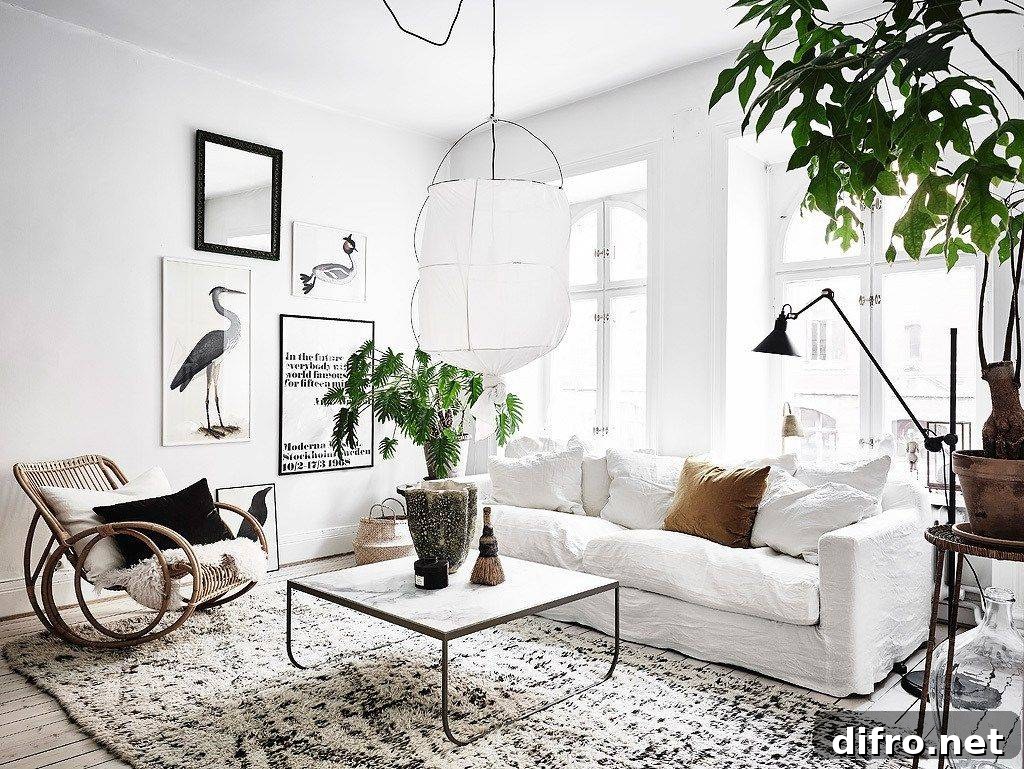 Scandi and Boho living space