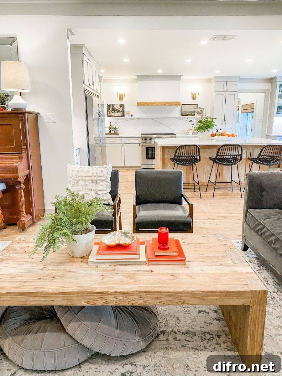 Modern and vintage living room