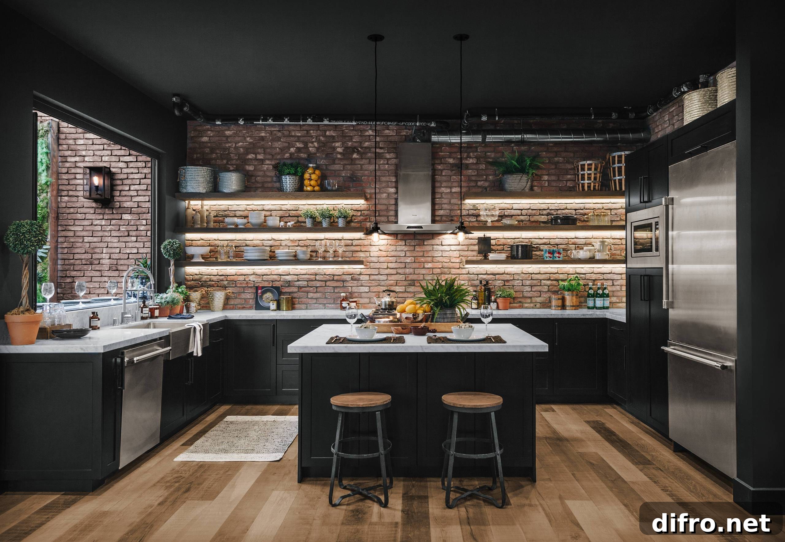 Industrial and rustic interior