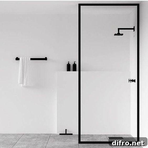 White minimalist bathroom