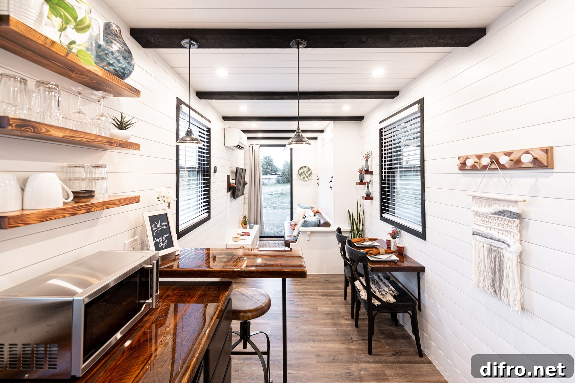 Zoned interior layout