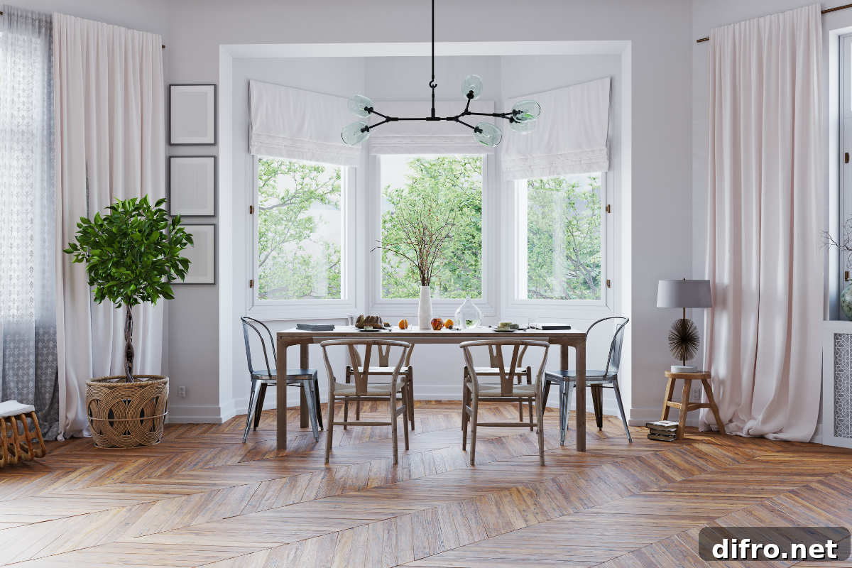 Dining Room with Bay Window