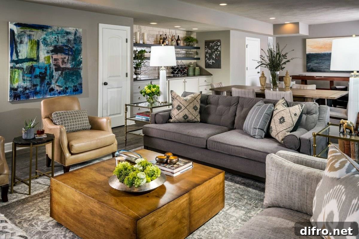 Finished basement apartment layout