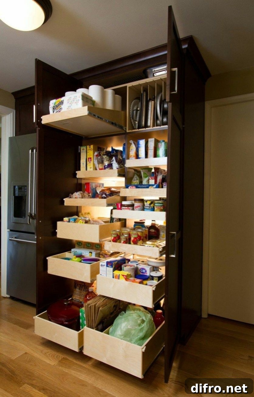 Organized kitchen storage